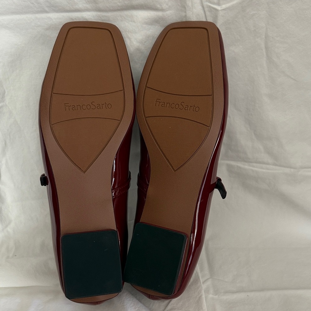 Franco Sarto Burgundy Mary Jane Flats - Picture 3 of 5